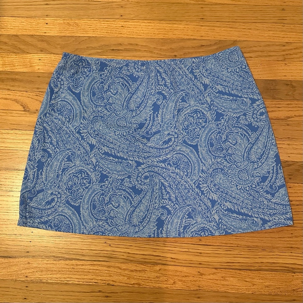 NWT Women’s‎ Merona Blue Paisley Print Swim Skirt Cover Up. Size L/XL.